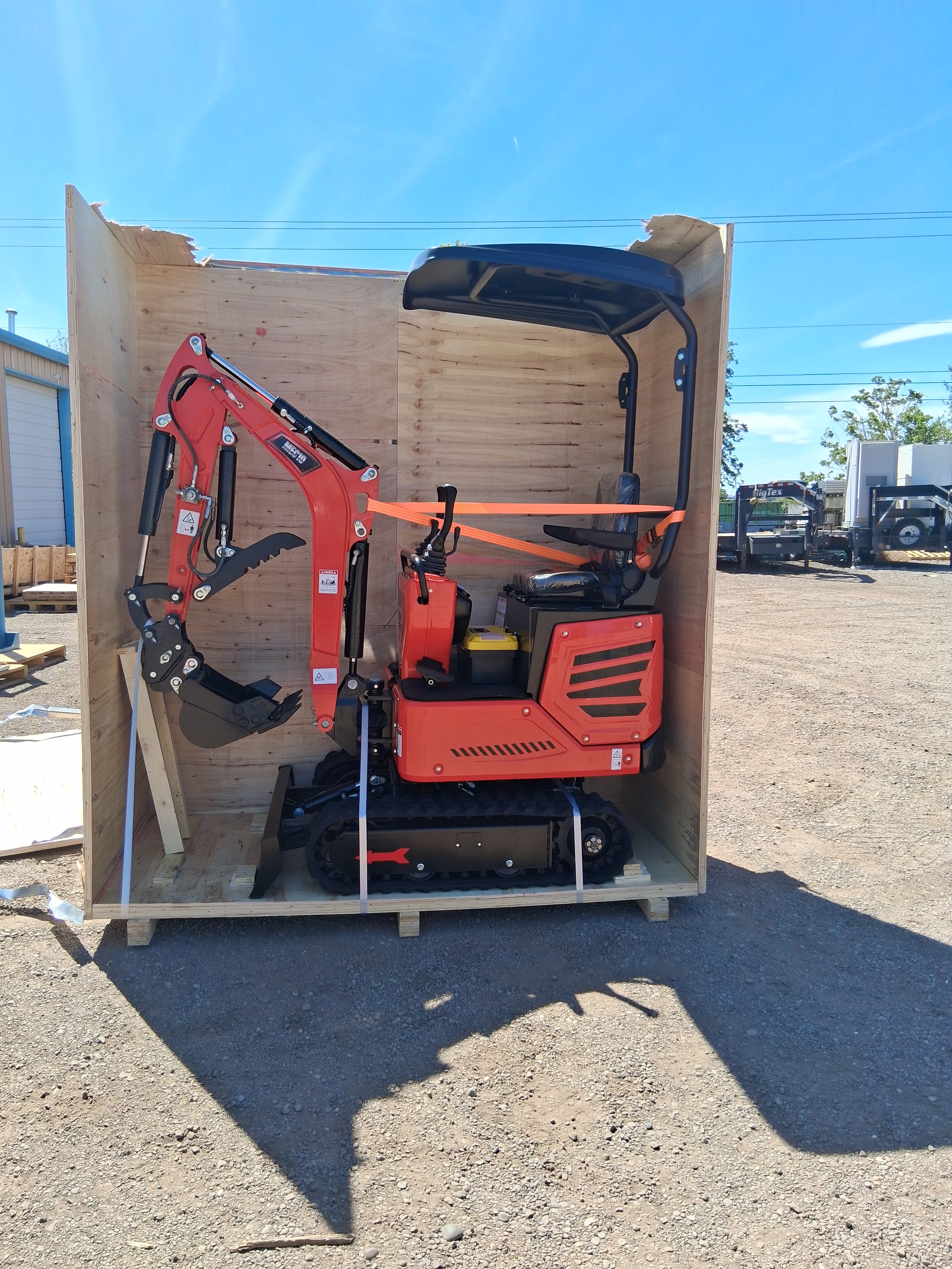 mini excavator being used for residential project